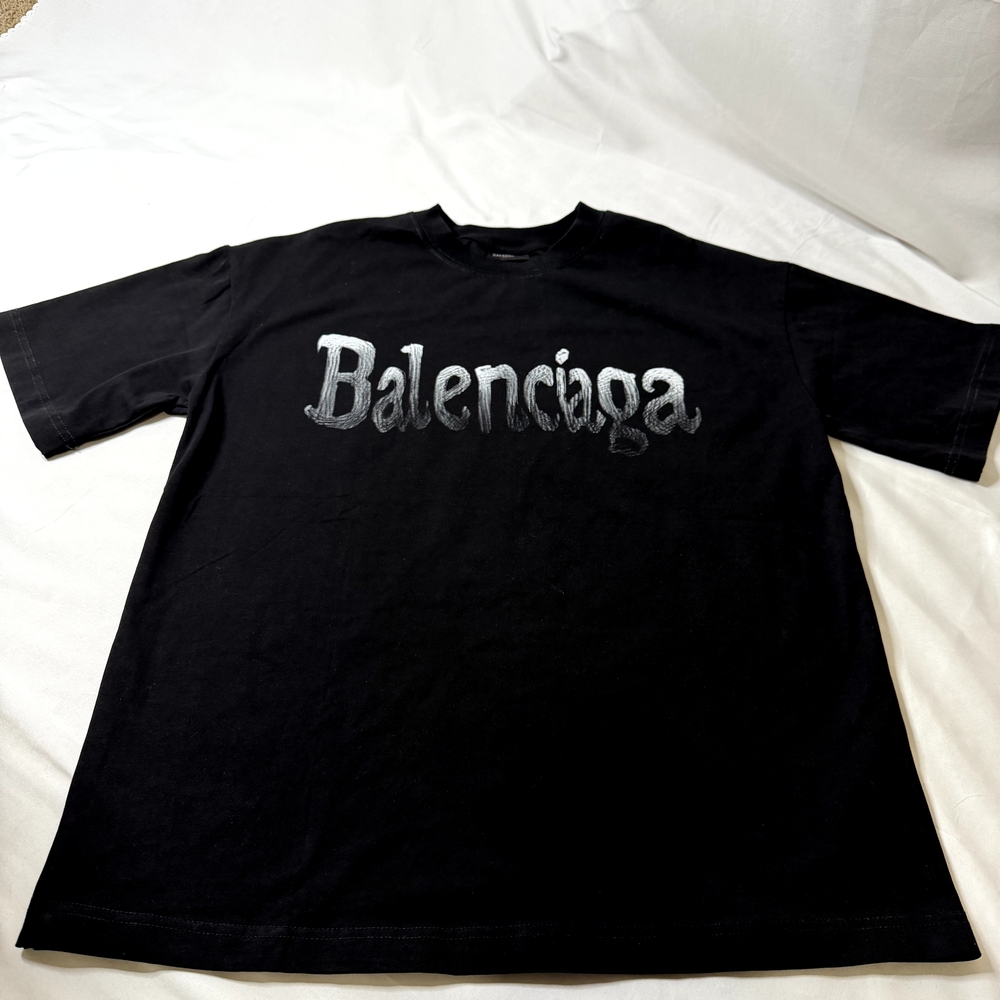 Balenciaga Black T-Shirt with Logo